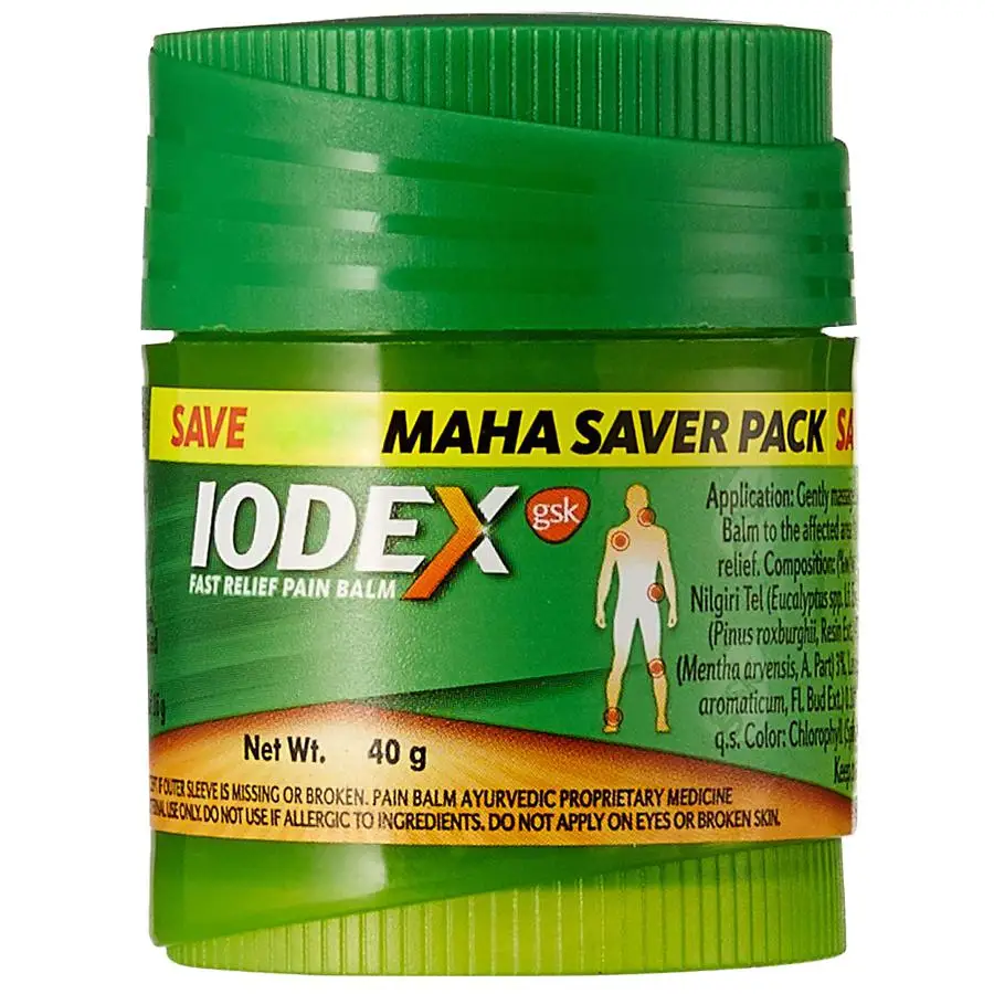Iodex Multi Purpose Pain Balm Relief from Neck, Shoulder Pain, Back Pain, Joint Pain and Sprain - 40g