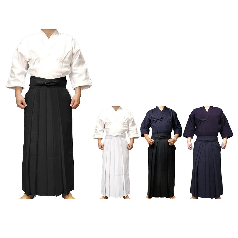 Мужской женский костюм кейкаги Кендо японский самурая Hakama Aikido Judo Wushu униформа для боевых искусств