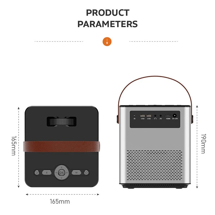 Wi-Fi-проектор на Android, 200 ANSI-люмен, 250 дюйма, цифровой Keystone, HD-проектор 1080P, совместимый с ТВ-палочкой, iOS,