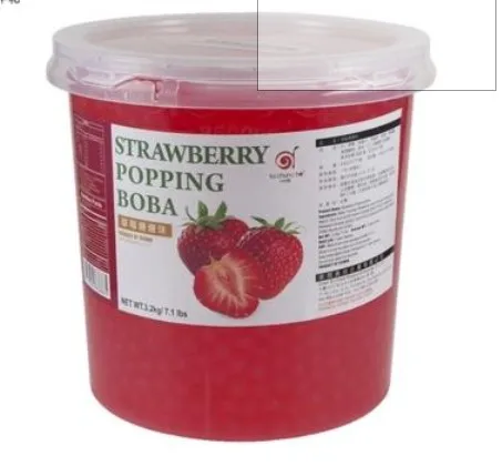 Strawberry Fruit popping boba from Taiwan 3.2kg Tapioca Boba