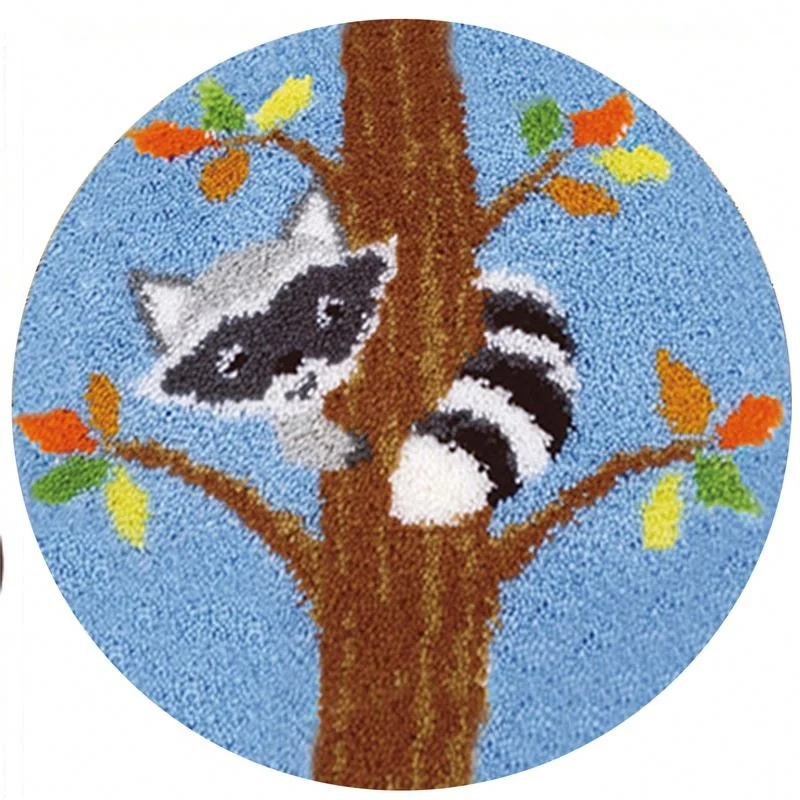 
New Decorative Flower Carpet Crocheting Kit Diy Cushion Latch Hook Rug Needlework Embroidery 