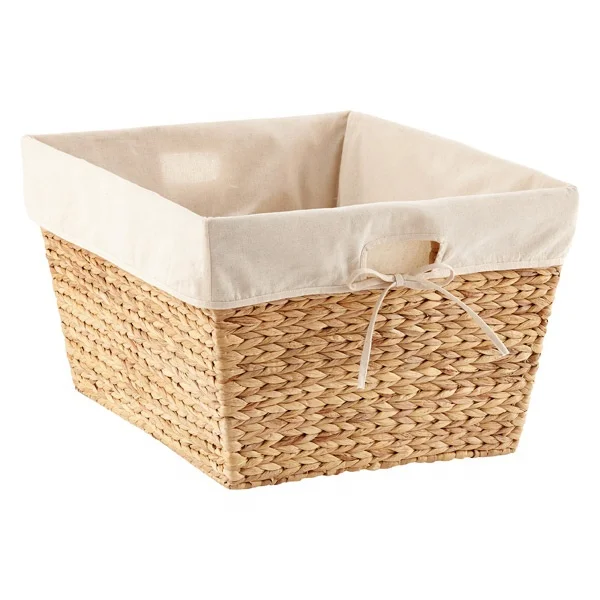 Wicker Laundry Baskets Storage Hamper Shelf Basket With Lining  home storage & organization OEM ODM