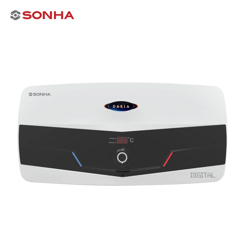 High quality 20 Liter DARIA Digital slim electric storage water heater with ELCB plug made in Vietnam 220V