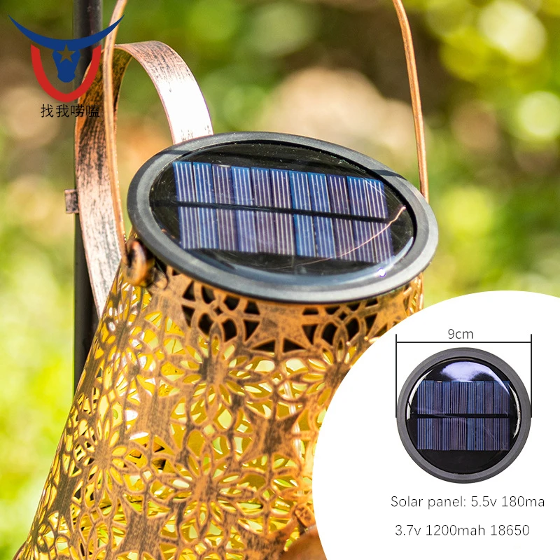 Outdoor waterproof decorative landscape DIY metal watering can led light with stake