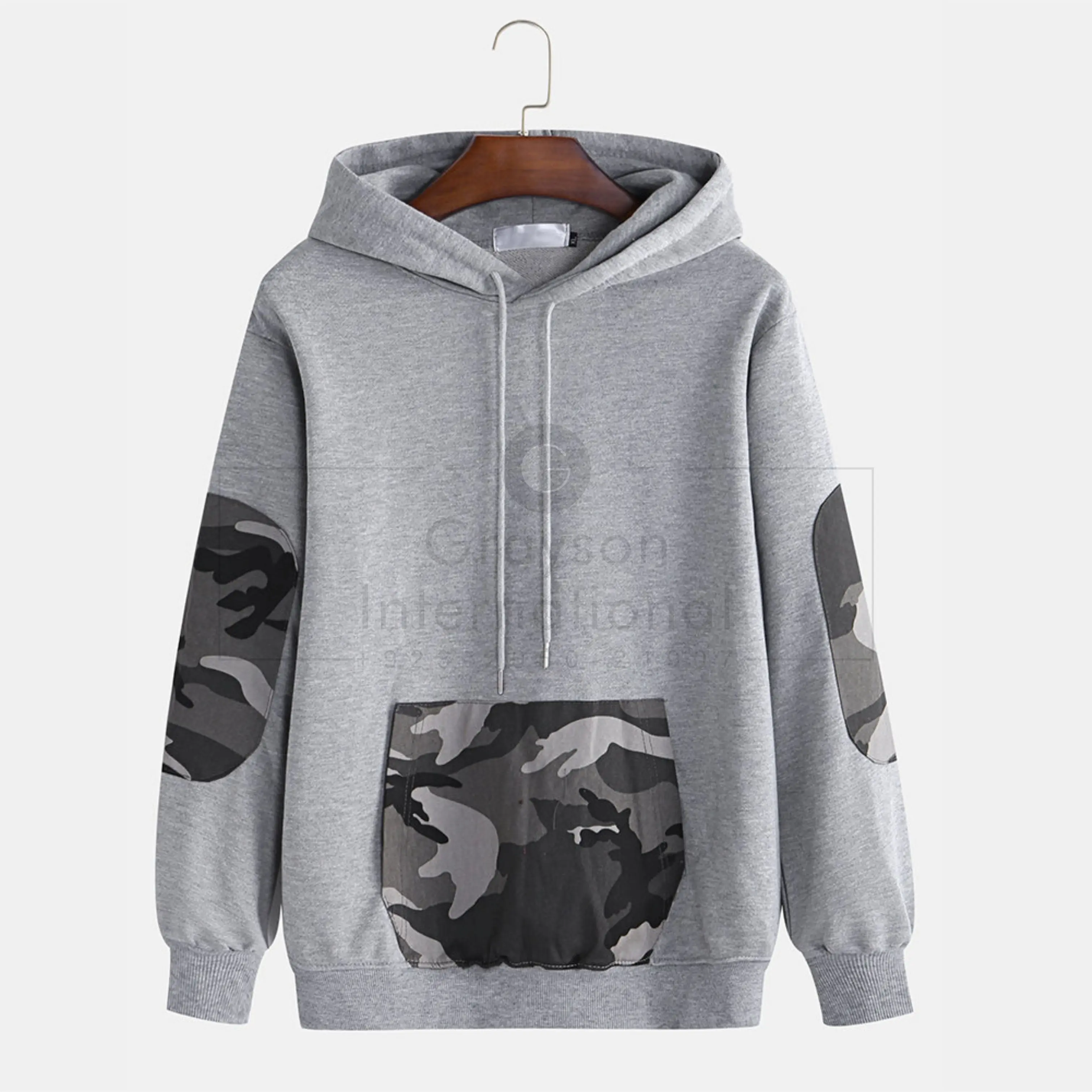 Custom logo 280gsm high quality plain pullover sweatshirts oversized drop shoulder blank hoodies for men by grayson sports