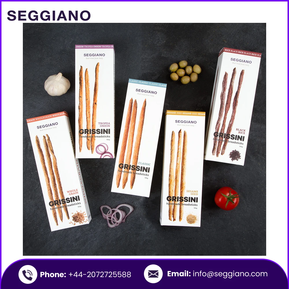 Wholesale Italian Best Quality Factory Price Seggiano Sesame Grissini 150g