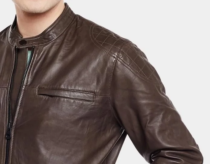 Mens Orignal Leather Jacket In Sheep Veg Alamo Article
