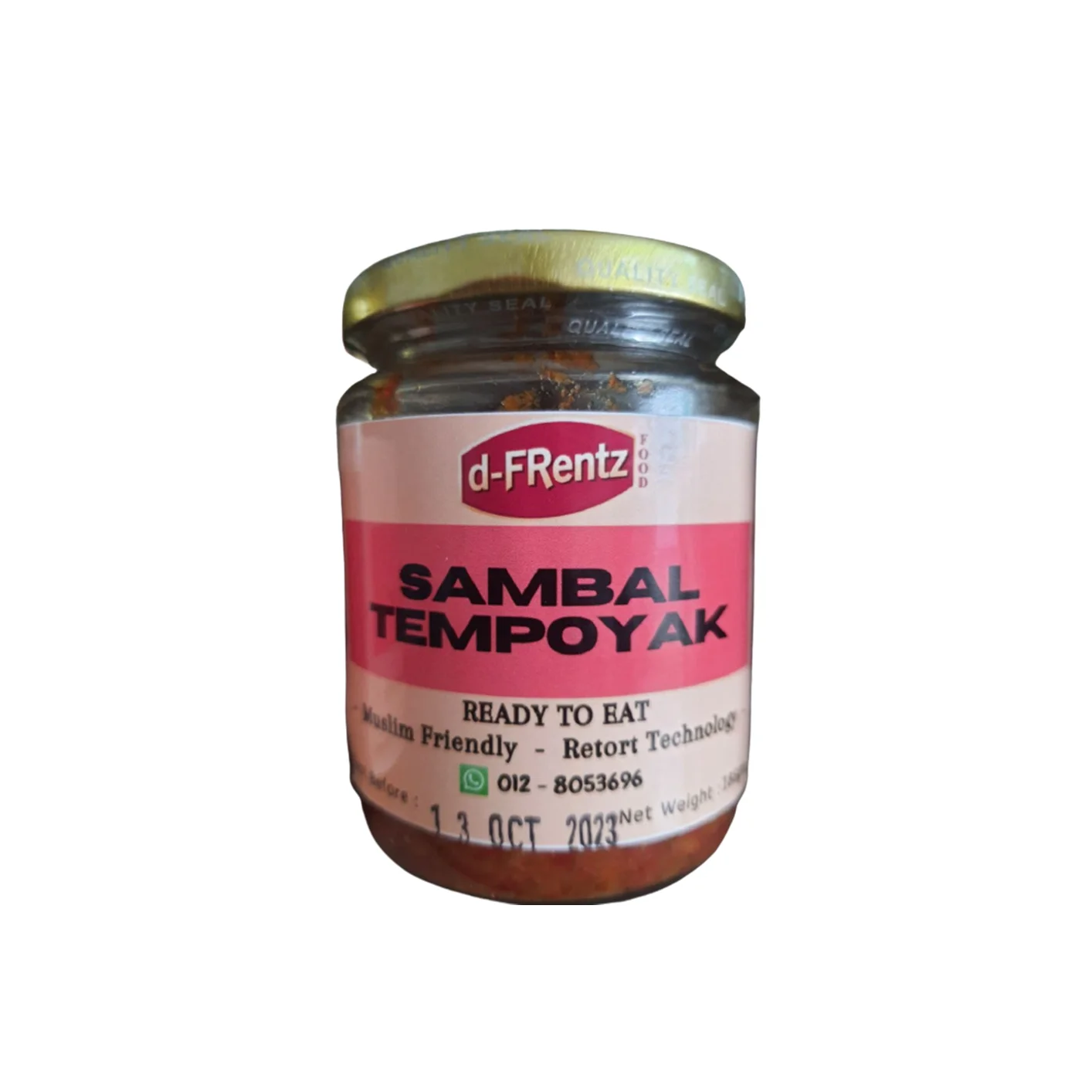 Hot Selling Sambal Tempoyak Spicy Flavor Sauce 185GM Can Be Paired with a Variety of Dishes Perfect Match with Every Food