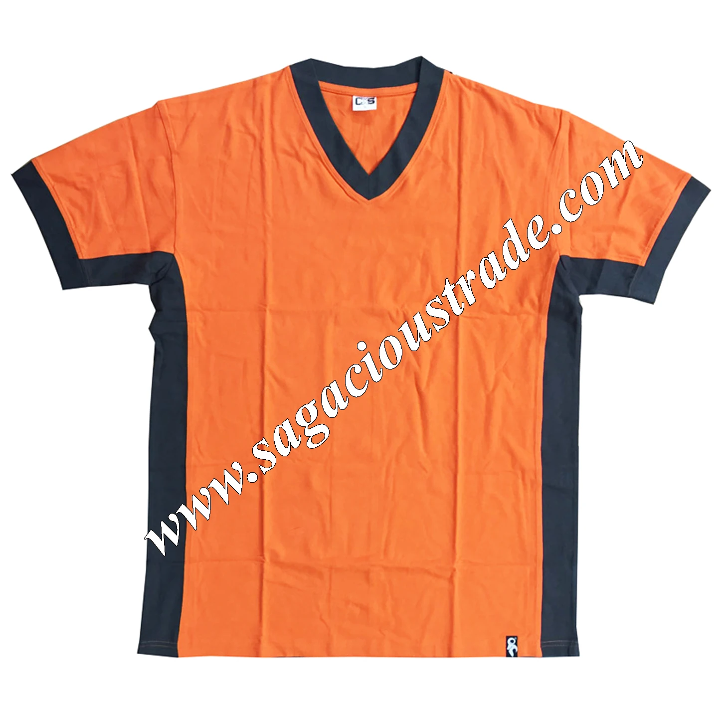 Футболка для мальчиков из 100% хлопка с V-образным вырезом и логотипом на заказ