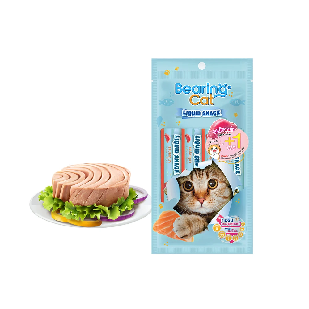 [Dist. Needed] No.1 Cat Snack Bearing Cat Liquid Snack Seafood Lobster Flavor Made of Natural Ingredient 15g per Sachet