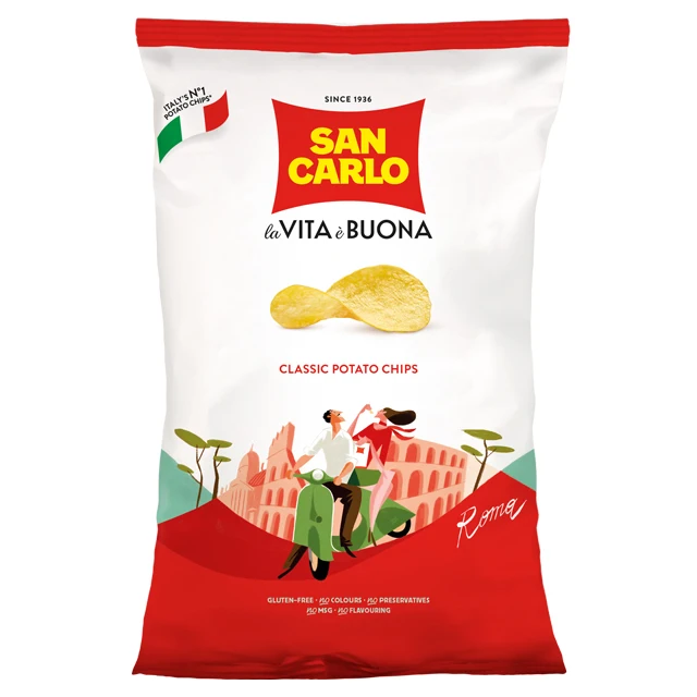San Carlo high quality italian classic potato chips gr 50