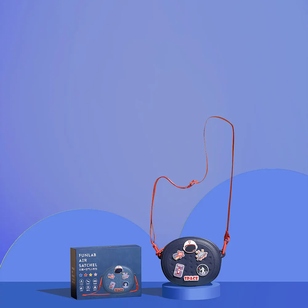 Fashion Air Kids Toddler Purse Crossbody bag wallet with DIY Cartoon Buckles, Easy Clean Lightweight, Kindergarten Preschool