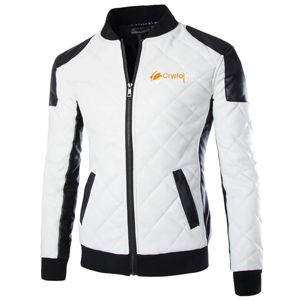 Fashionable Goat leather fleece lined jacket mens in black
