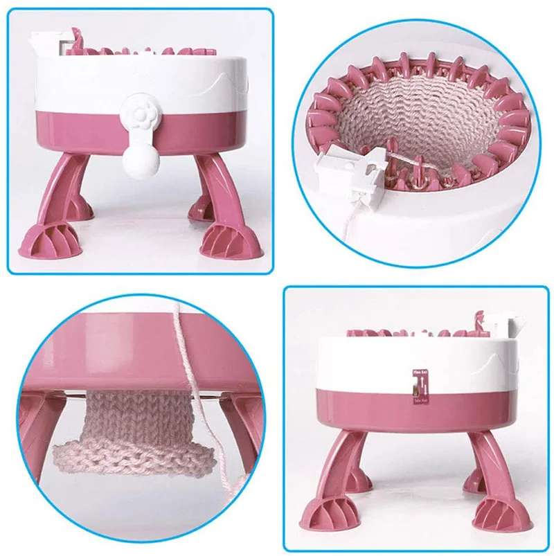 22 Needles Knitting Machine, Plastic Weaving Sewing Machine Vertical Kid Knitting Weaving Loom Kit for DIY Chyildren Weaving