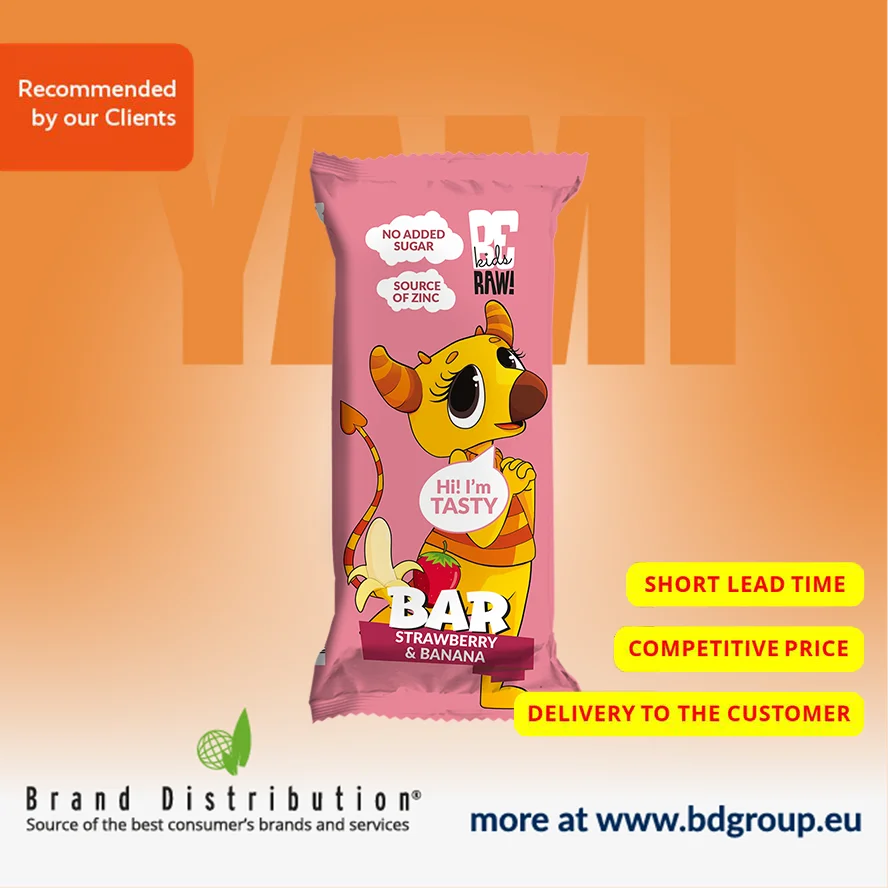 BeRAW Kids Strawberry Banana Bar 25 g