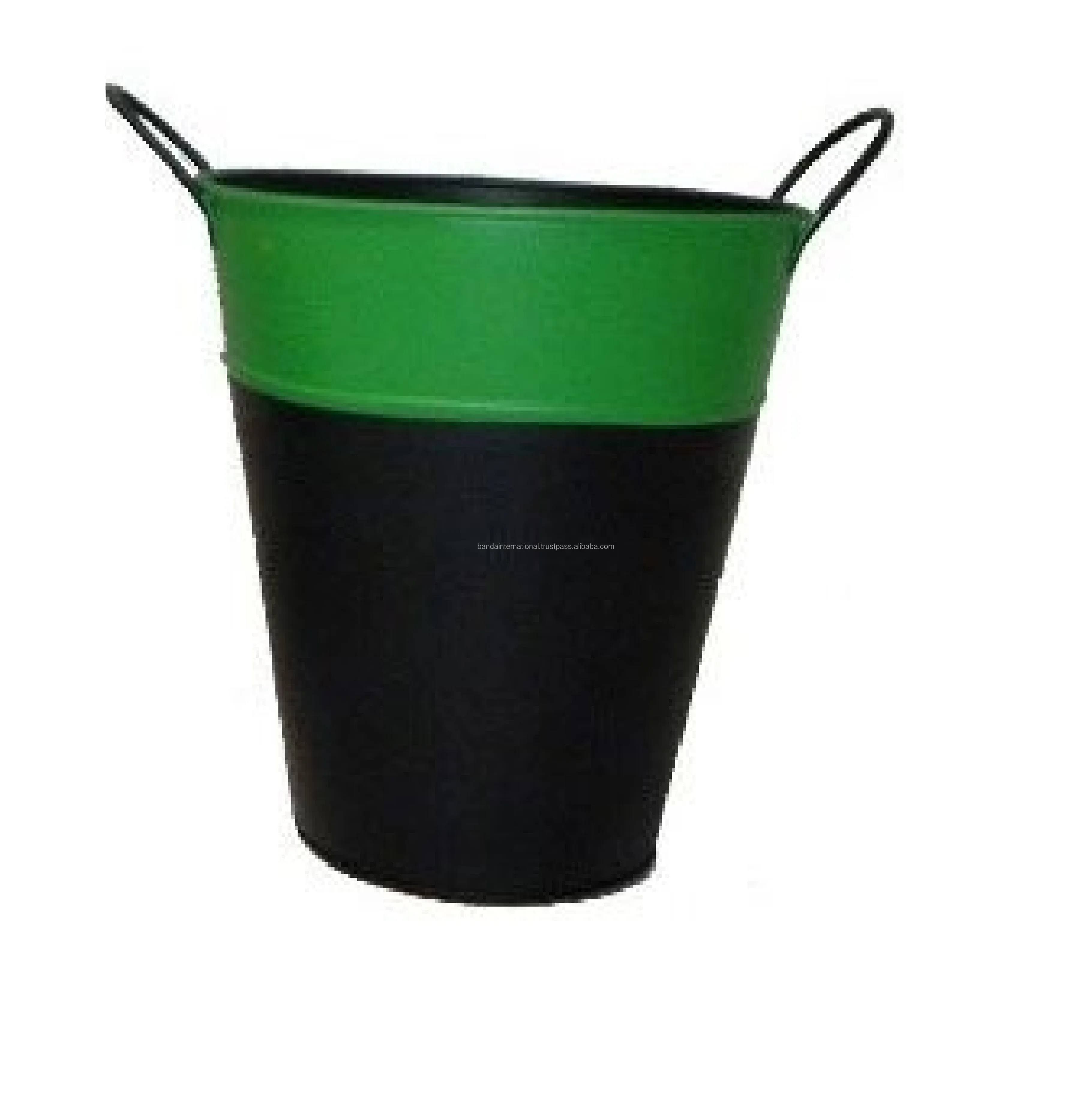 Indian Made Highest Quality Galvanised Zinc Tree Planters With Green And Black Color Garden Planters Low Prices