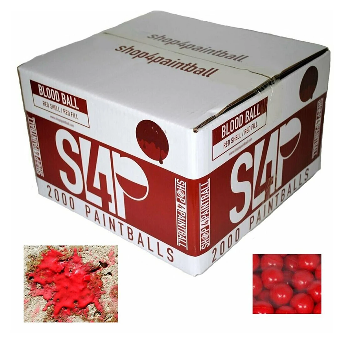 
Shop4Paintball - .68 Caliber Scenario/General Play Paintballs - Blood Ball 500 round, Great for Scenario Games 