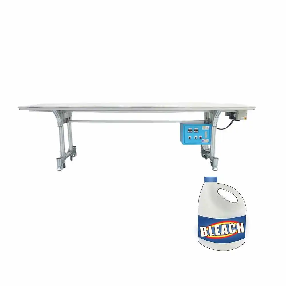 
conveyor conveyor belt vulcanizing machine woman cosmetic product 