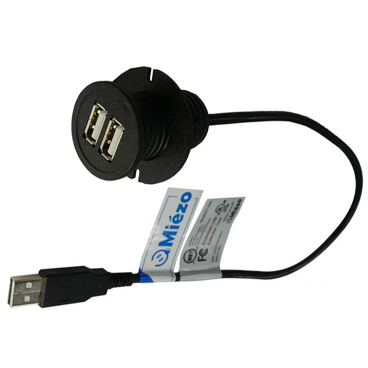 ET-02A New Recessed Round Daul USB Power Outlet Charger for Mobile Phone Charging