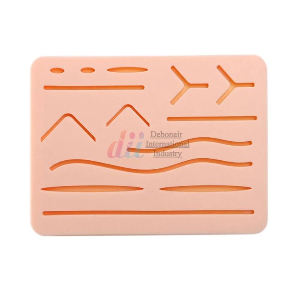 Suture Practice Kit for Medical Student Suture Training Include Upgrade Suture Pad with 14 Pre-Cut Wounds & Surgical Tools, CE