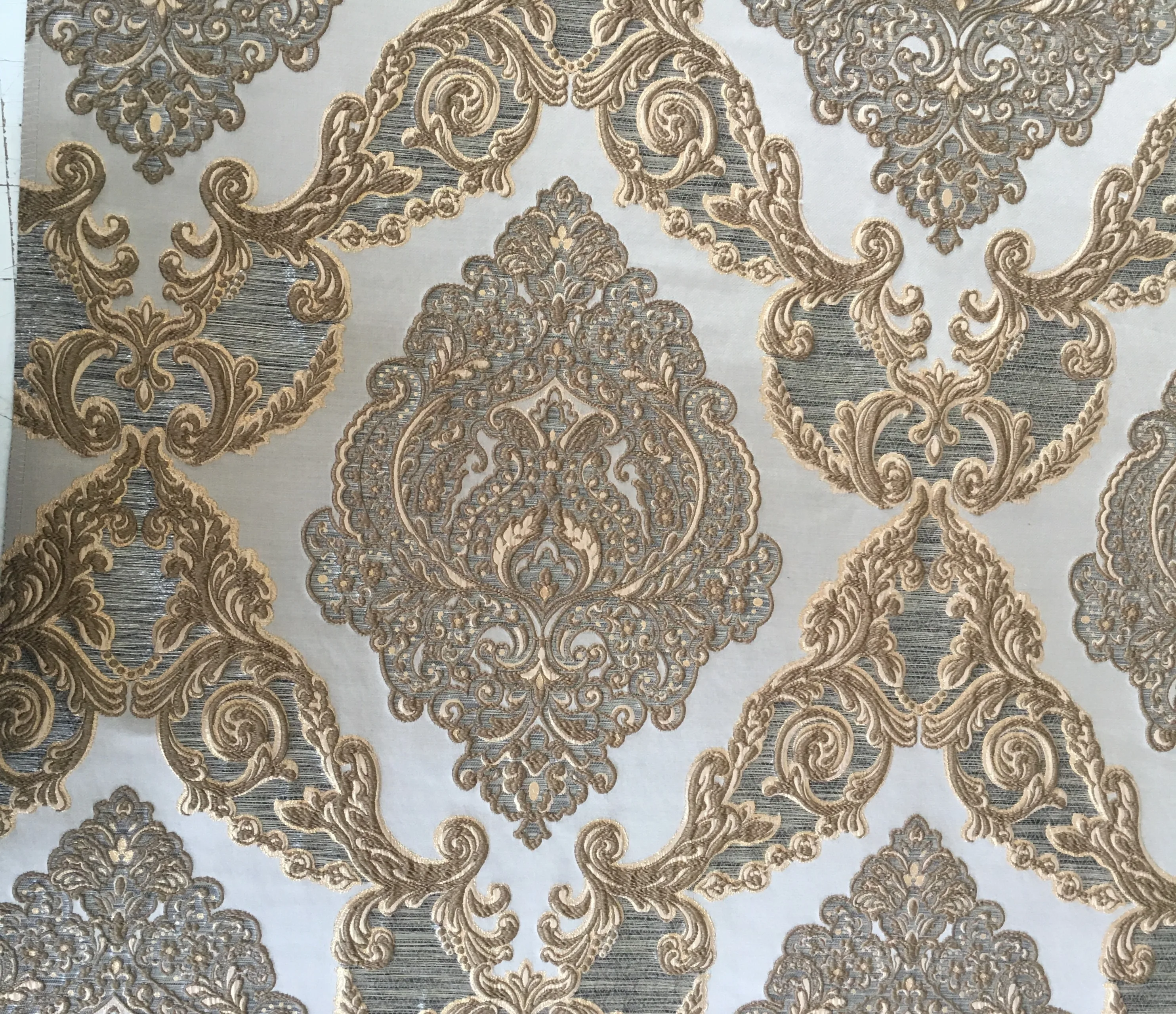 High Quality Holland Velvet New Foiled Polyester Knitting Turkish Jacquard Sofa Fabric Blackout Feature Woven Pattern Furniture