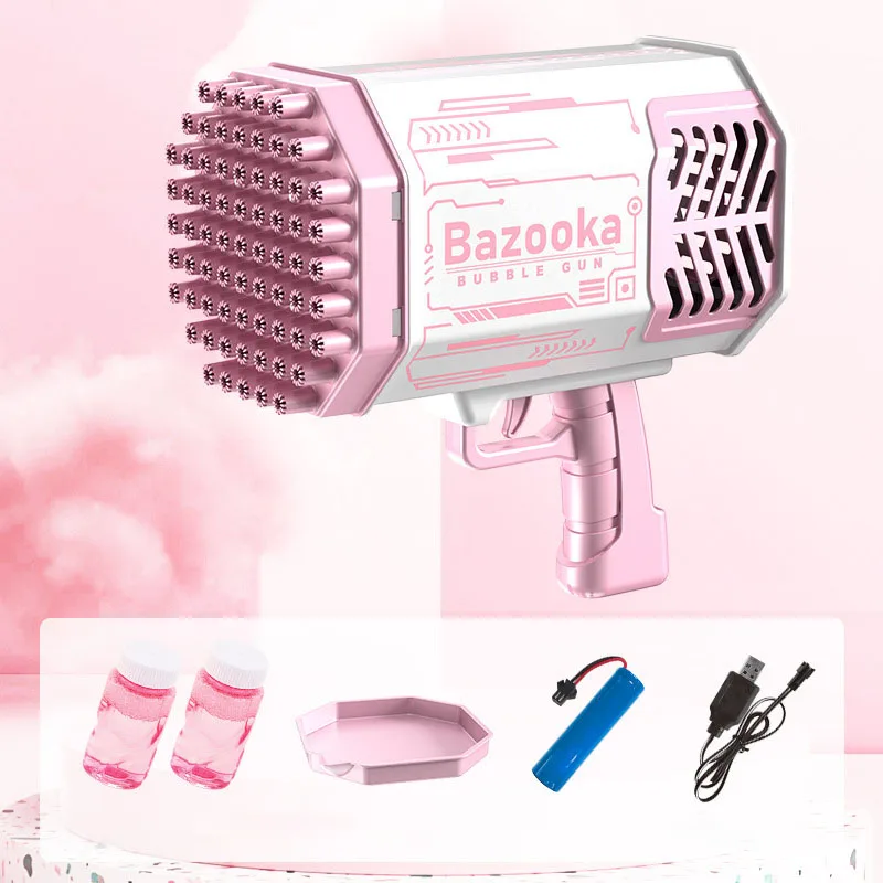 YIWU ALLSHINE Summer Outdoors Games 69-Hole Sports Gatling Bubble Gun Rocket Launcher Boom Bubble Gun