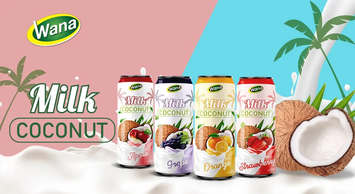 500ml High Quality Coconut Milk with Natural Strawberry Flavor