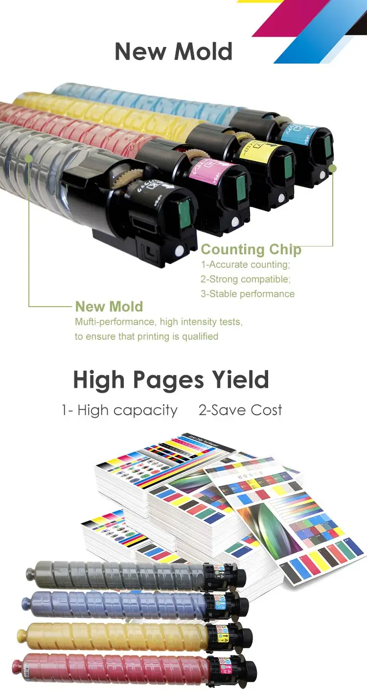 Jane Color For MPC2030 MPC2050 MPC2550 MPC2530 MPC2051 MPC255 colored toner refill for Ricoh mpc IMC Series