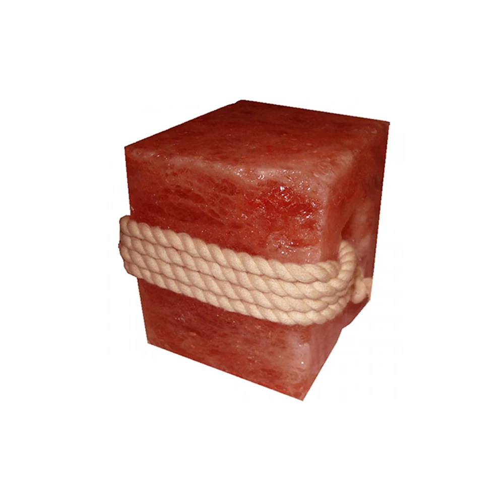 Sheep Horse Cattle Healthy Growing Himalayan Salt Animal Pink Salt Lick For Livestock Cattle Square Shape With Rope