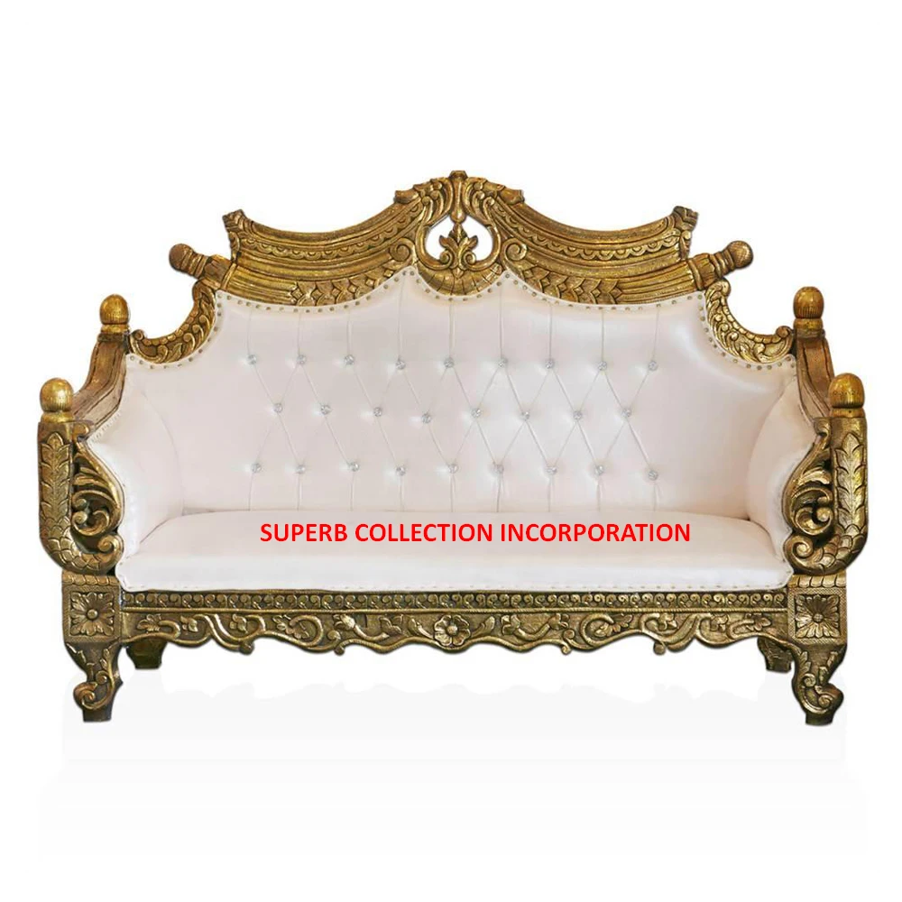 And Golden Sofa Love Seat Top Selling Whole Seller Wedding 2 Seater White Home Furniture Bedroom Furniture Wood Standard Modern