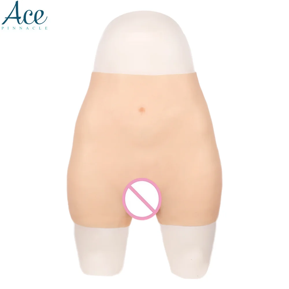 Artificial Silicone Vagina Boxer Briefs Butt Lifter Wearable Body Shape Pants for Cross dresser