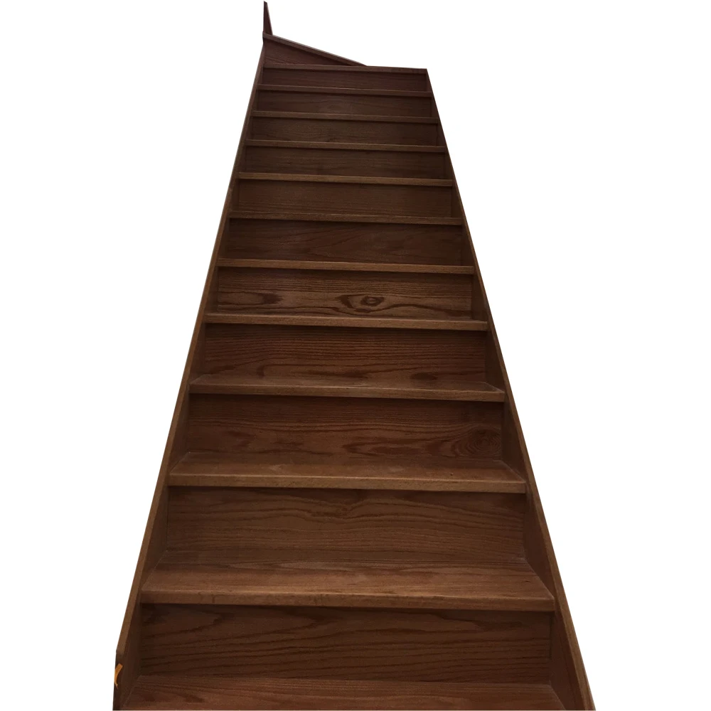 
Modern Solid Wood Interior Stair Step Treads Wooden Curved Stair Customized Model 