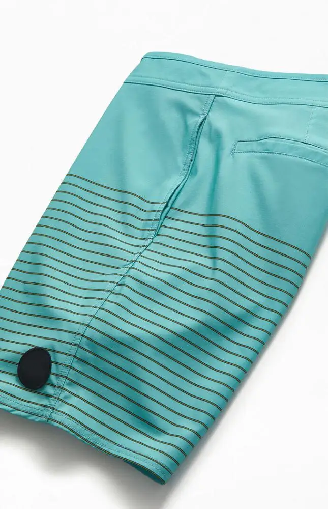 MGOO eco friendly fabric swim trunks striped boardshort stretch custom