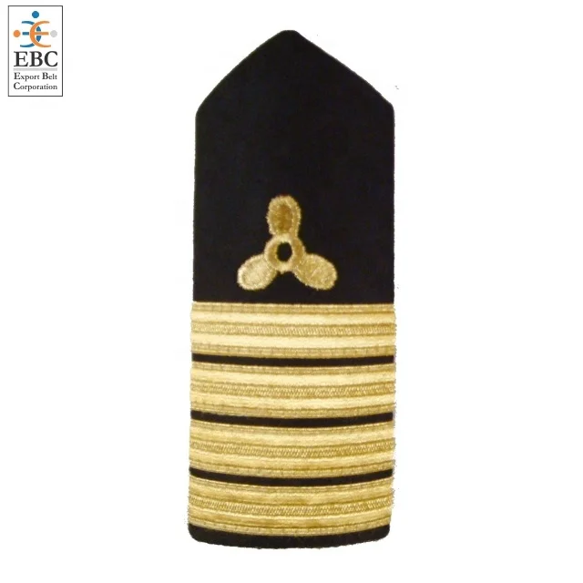 Hardboard Gold Propeller Symbol Shoulder Board Engineer Uniform Epaulet for Merchant Crew Support Staff Deck Officers Mate