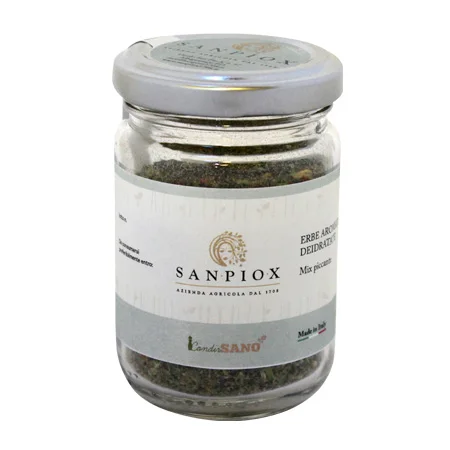 Organic dried herbs SPICY HERBS MIX chili and garlic dehydrated herb spice seasoning condiment Made in Italy