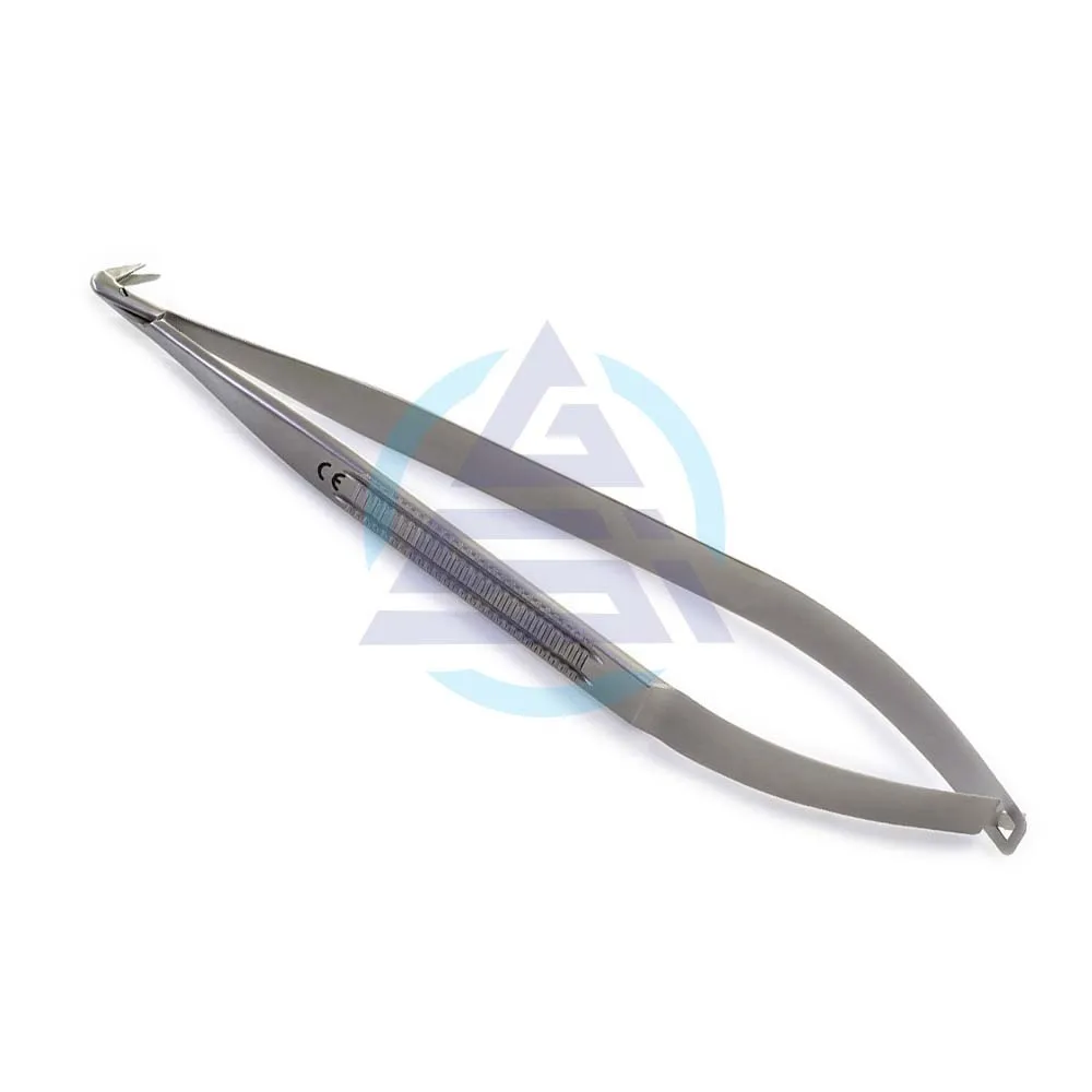 V-Neck Micro Fine Blades Potts Scissors Angled , Flat Handle, Stainless Steel | medical Surgical Scissors High Quality