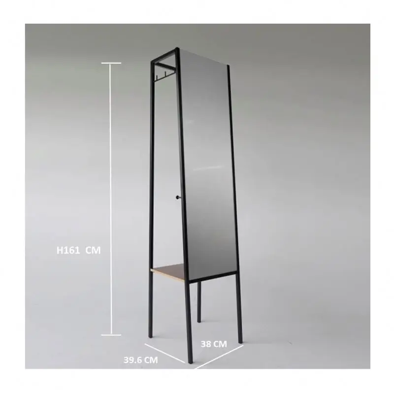 Bedroom Full Length Wood Dresser Big Floor Mirror Stand