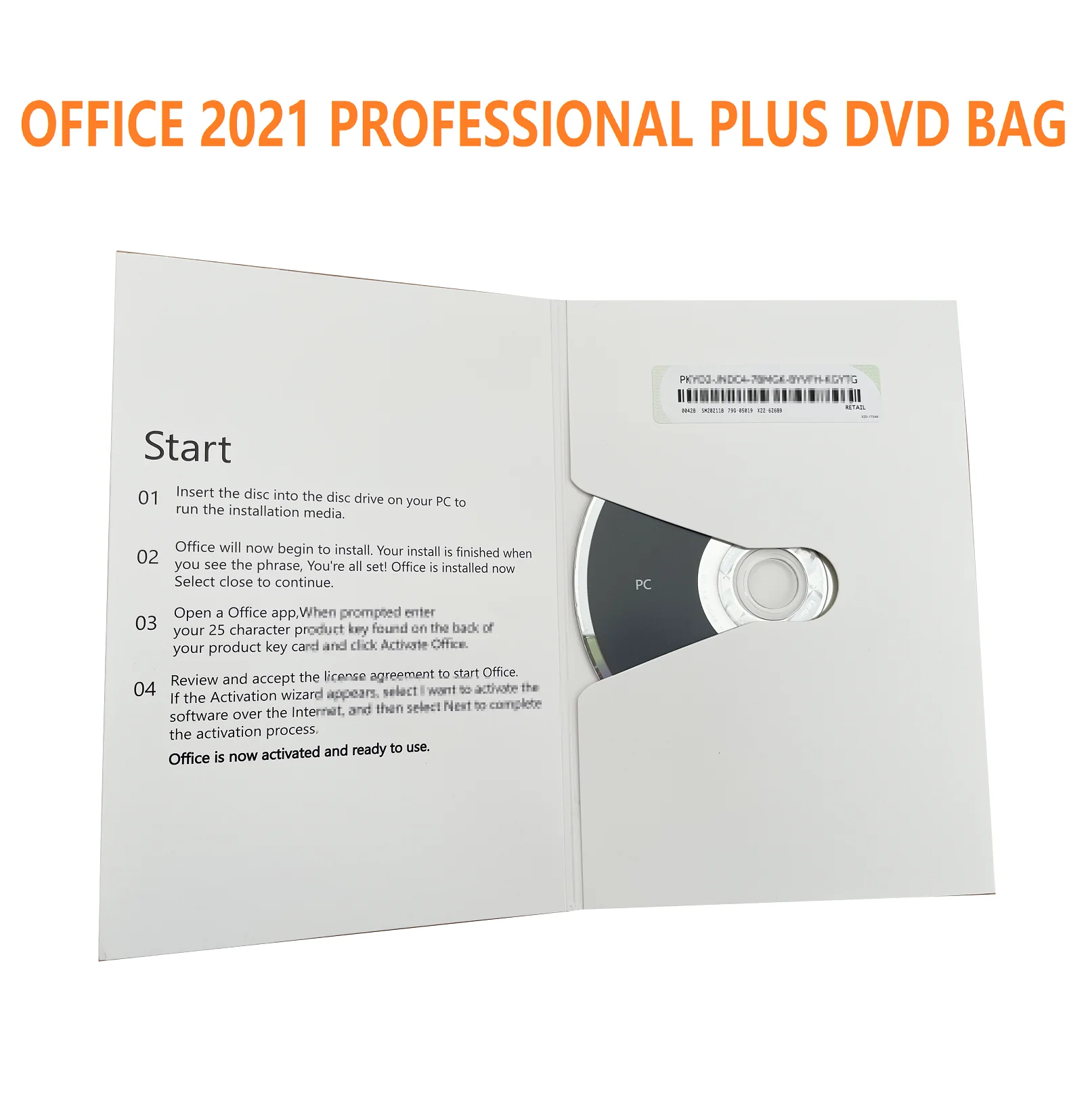 Microsoft Office 2021 Professional Plus DVD Bag for English Version for 1PC DHL Delivery