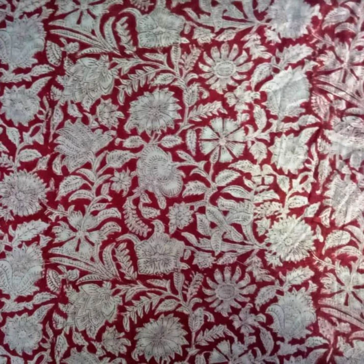 Vintage Cotton Fabric Red Silver Color 100% Cotton Custom Design Cotton Printed Fabric Wrinkle Resistant Fabric