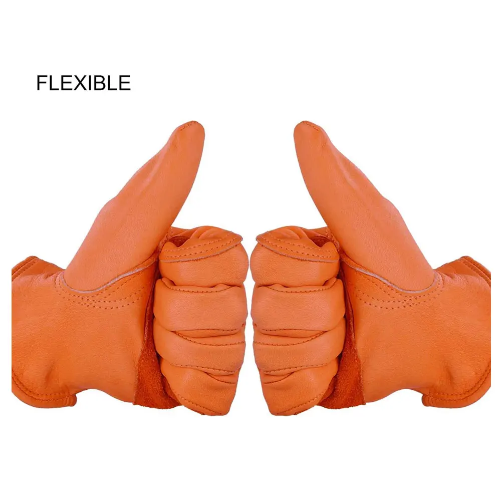 Рабочие перчатки из телячьей кожи с оленем 100% натуральная кожа