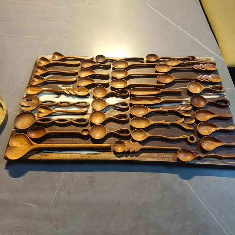 Wooden spoon modern cooking Tea Spoon and Fork Set Utensil Collection Vienam Supplier Cheap WHolesale