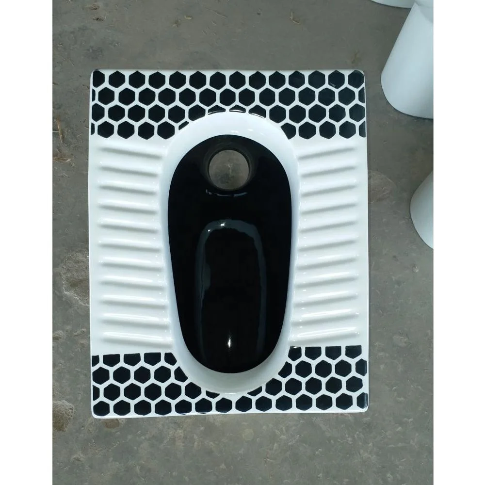 Bathroom Hot Product Alert: Black Double Color Rectangular Porcelain Squatting Pan - Export Quality Low Price From