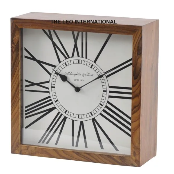 home office decor Vintage wood Clock wall clock