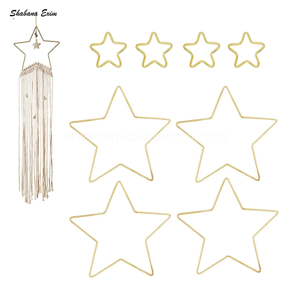 New Collection of Designer Star Metal Ring In Different Shapes for Macrame Wall Hanging and DIY Craft Metal Hoop from India