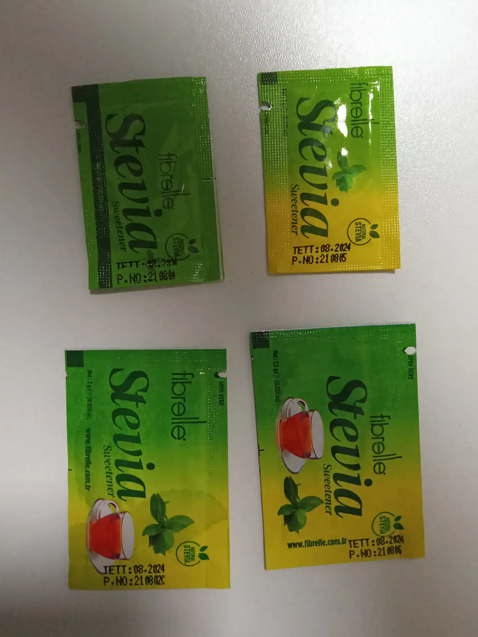 Brand-new Sweetener -Fibrelle Sachet with Stevia & Sucralose Wholesale Product Low Glisemic Indice 1 gr 50 pcs