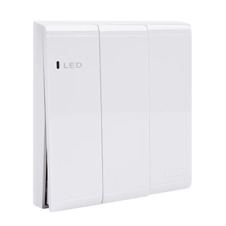 
Large Key Wall Switch 3 Gang 1 Way Switch with LED Indicator 