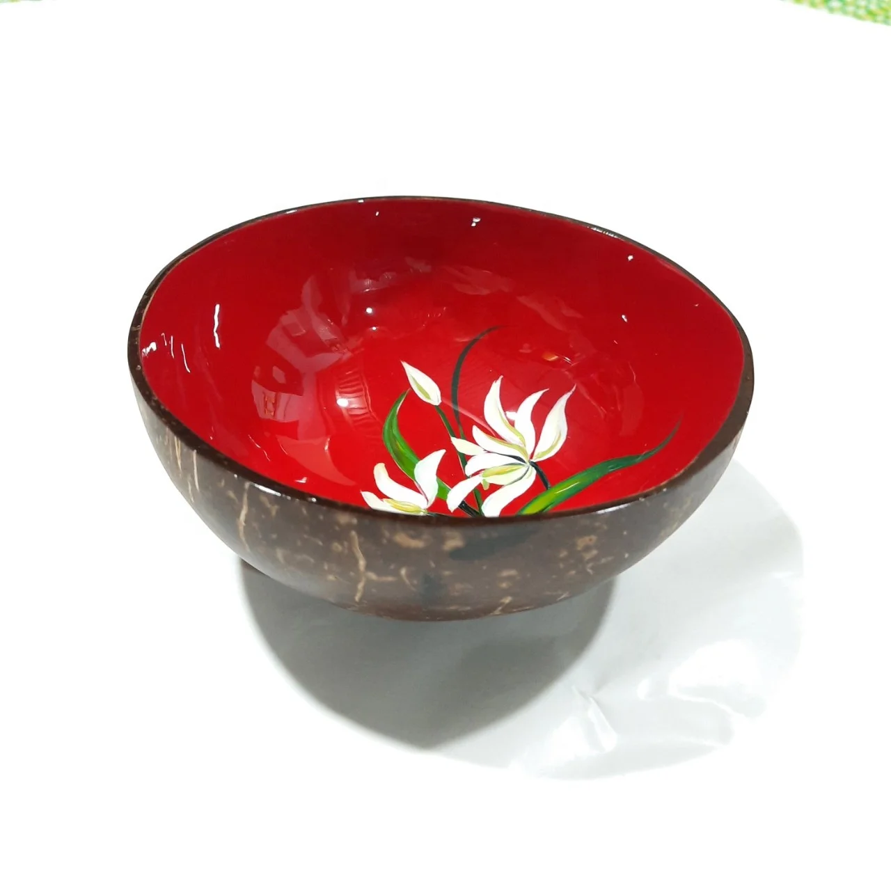 Hand Paint Sustainable COCONUT SHELL BOWL Custom Logo, Direct Supply from Vietnamese Manufacture