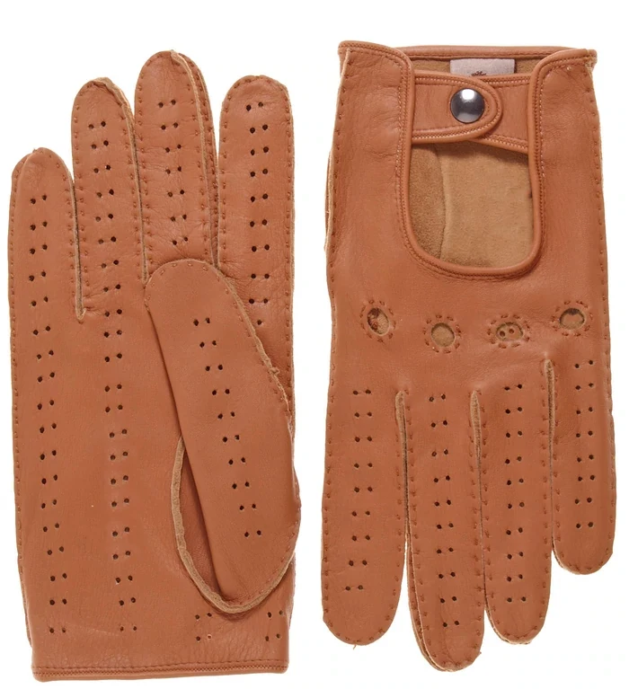 Men Women Car driving gloves deerskin leather driving gloves Full finger  touch screen ar driving gloves