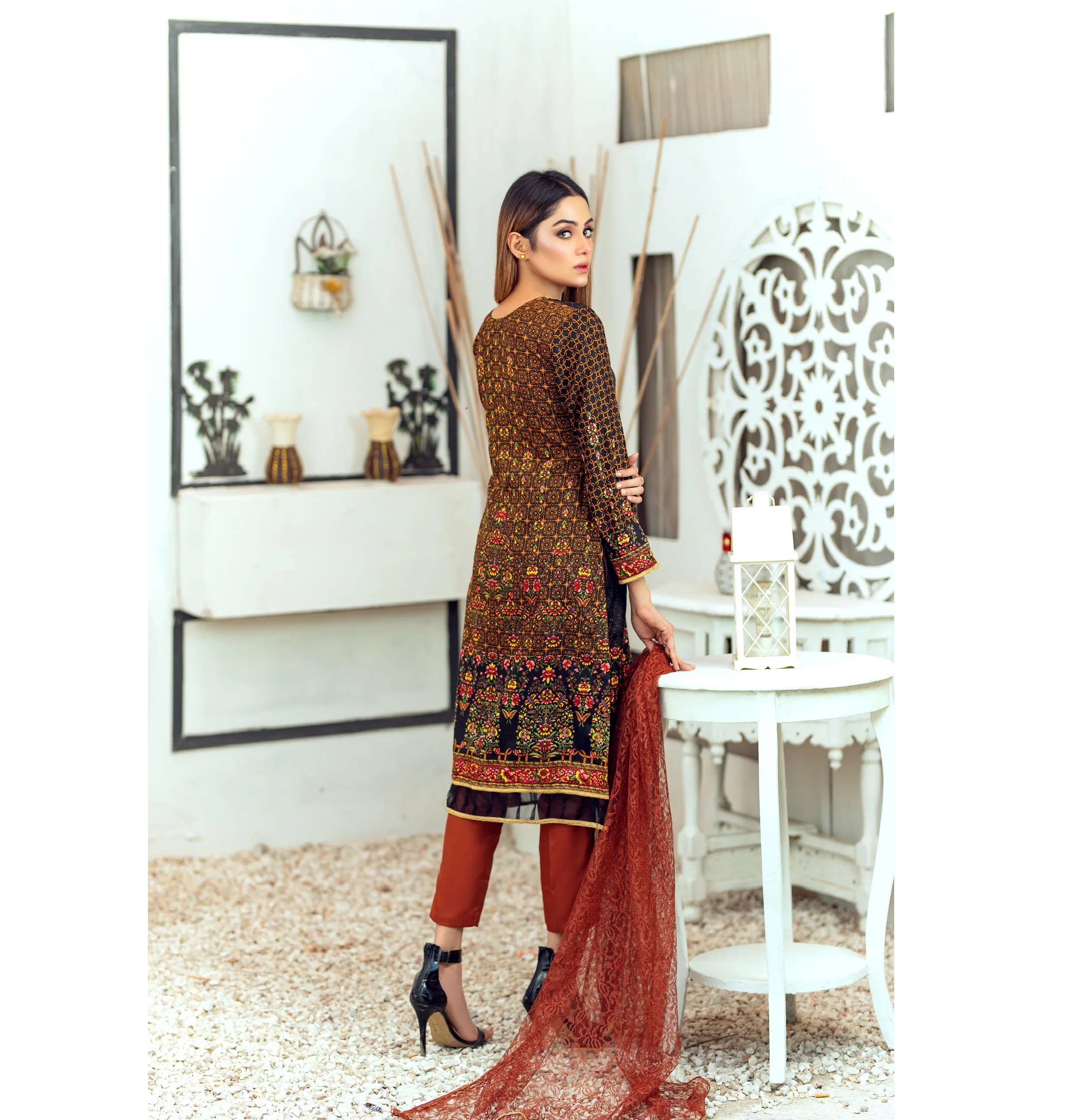 High Quality Ladies 3 piece Shirt Dupatta Trouser Unstitched formal suit 1 X16  Premium Quality Packaging VOL 15