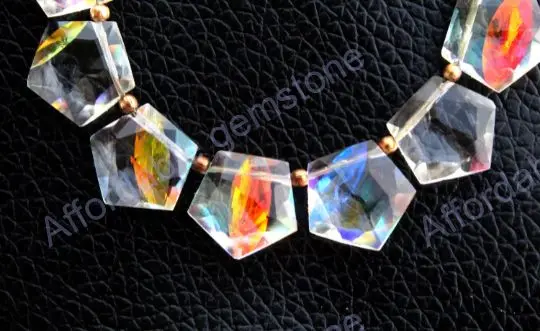 Мистик кварц щит форма камня сверху сверло драгоценные камни ручной работы камень для изготовления ювелирных изделий драгоценный мистик ювелирные изделия бисер